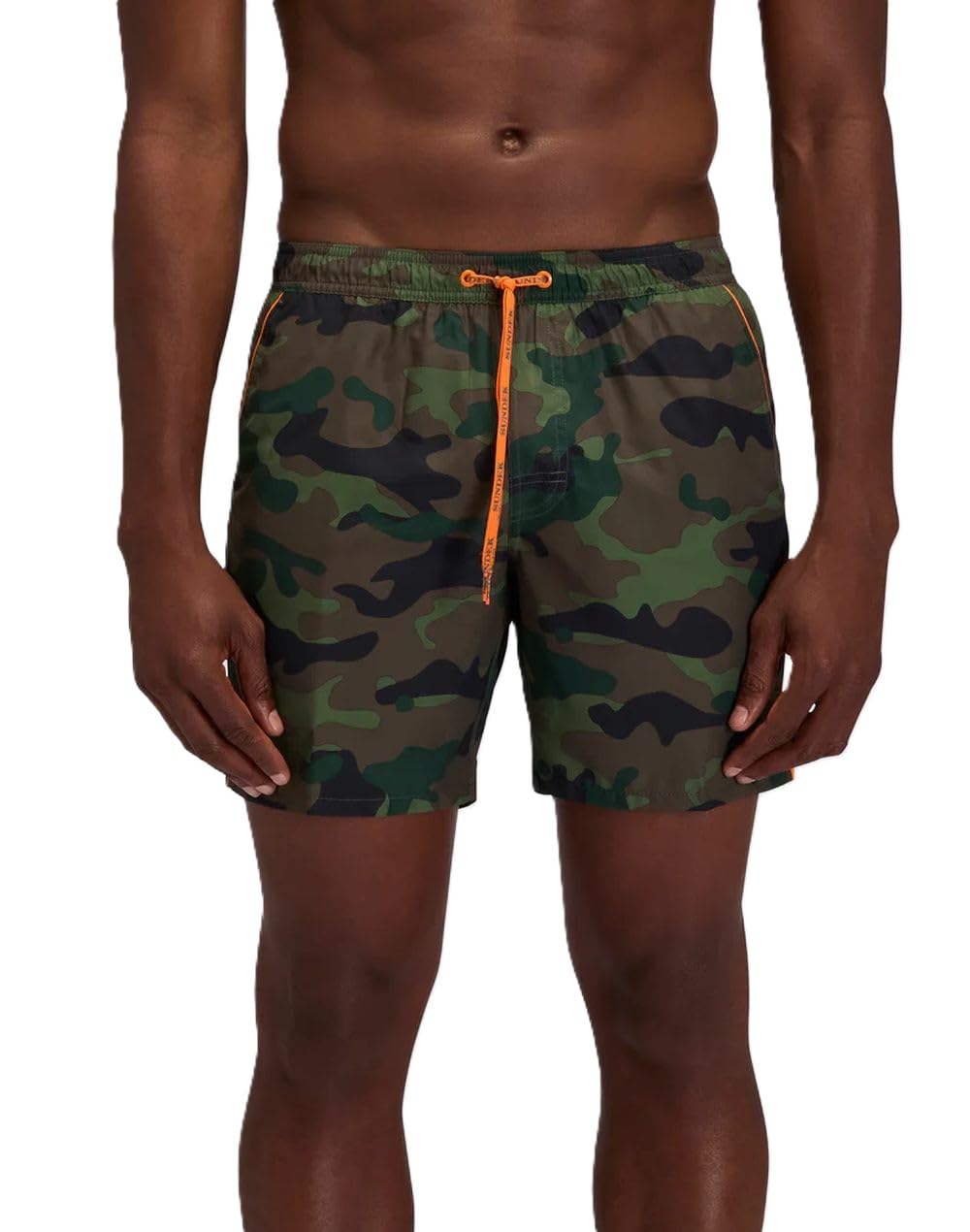 Boxer da uomo con stampa mimetica e vita elasticizzata in poliestere riciclato Repreve by Sundek