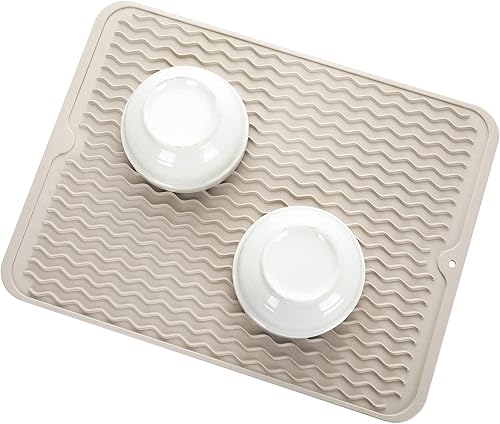 Miniatura 603 de Tapete de silicona para secado de platos para múltiples usos, fácil de limpiar, ecológico, resistente al calor, tapete de silicona para encimera