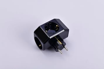 Viko Clover Plus Black Triple Ground Socket Anti Impact