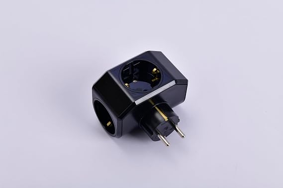 Viko Clover Plus Black Triple Ground Socket Anti Impact