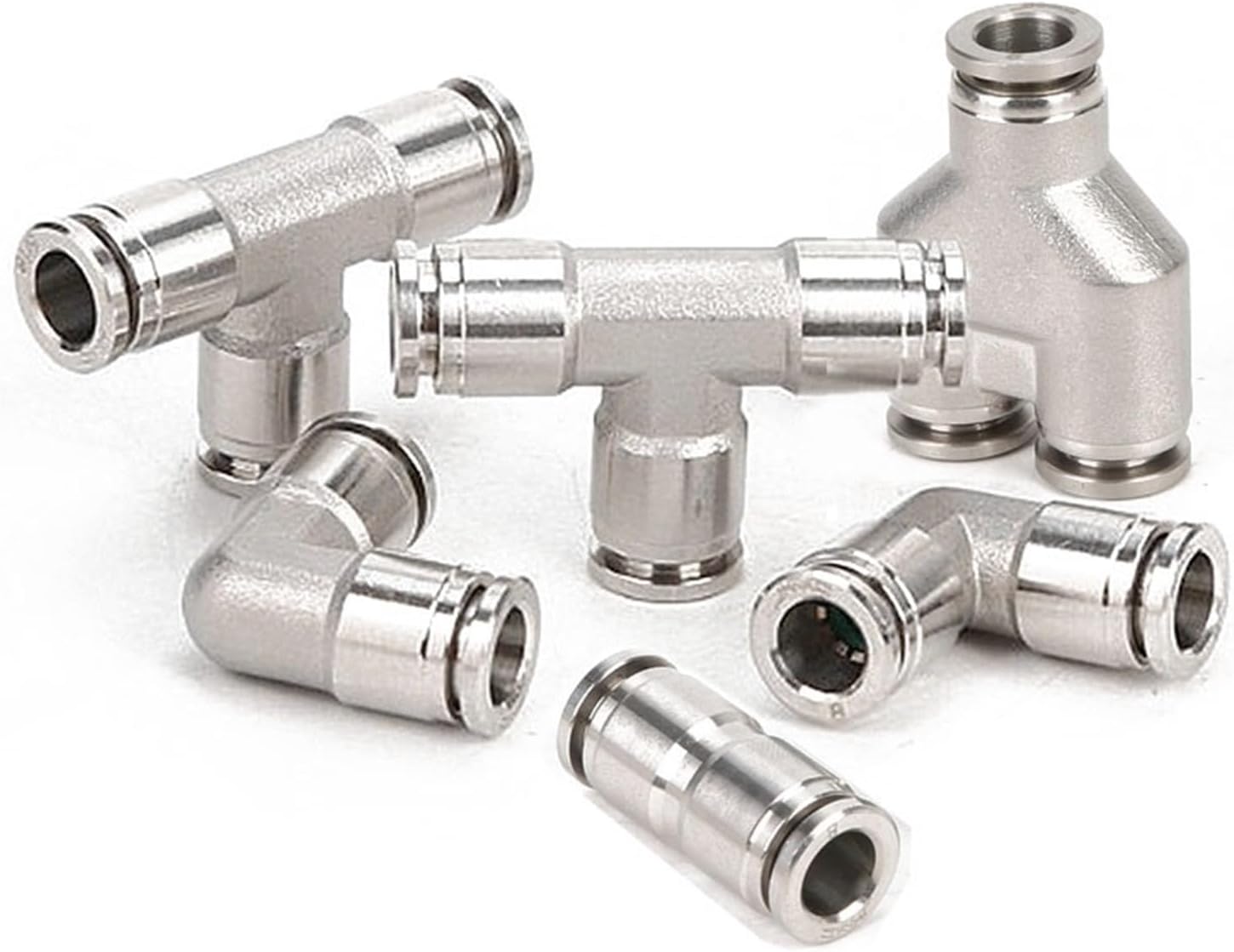 Pneumatic Connectors Air Hose Fittings 304 Stainless Steel PU PY PE 6mm 8mm10mm Quick Release Pipe Fitting Pneumatic Accessories (Color : PV, Size : 6mm)