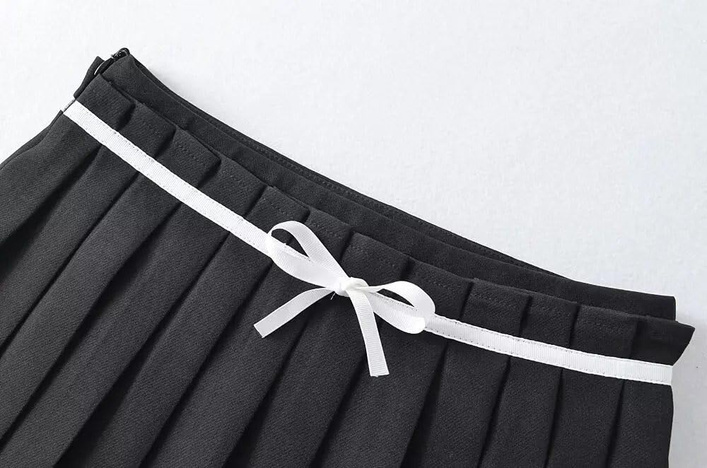 Faldas Cortas de Mujeres - Summer Elegante Mujer Falda Plisada Casual con la caña de Cintura Baja Skort Skort A -Line Femenina Extremadamente Corta