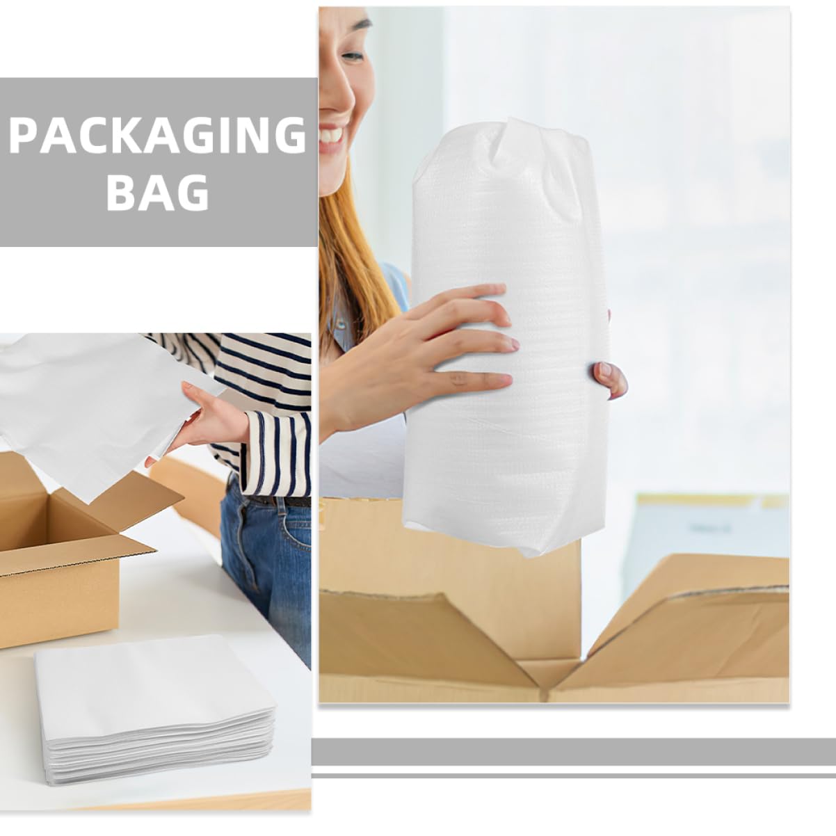 SECFOU 200stücke Schaumstoff-wickelbeutel Für Geschirr Tassen Umzugsschaumbeutel Verpackungsmaterial Für Schutz