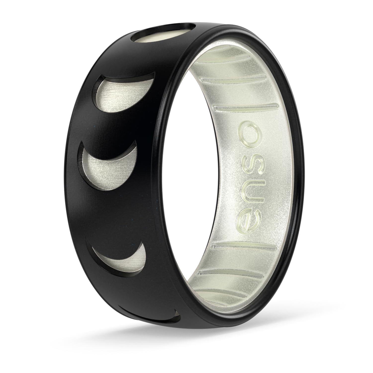 Enso Rings Etched Classic Silicone Rings - Etched Space Collection - Comfortable and Flexible Design