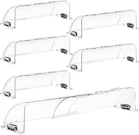 VIHOSE 6-Pack Adjustable Magnetic Air Vent Deflectors 8-14'' - Clear Floor, Ceiling & Sidewall Vent Covers for Better Airflow Control
