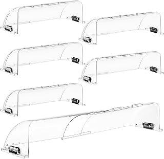 VIHOSE 6-Pack Adjustable Magnetic Air Vent Deflectors 8-14'' - Clear Floor, Ceiling & Sidewall Vent Covers for Better Airflow Control