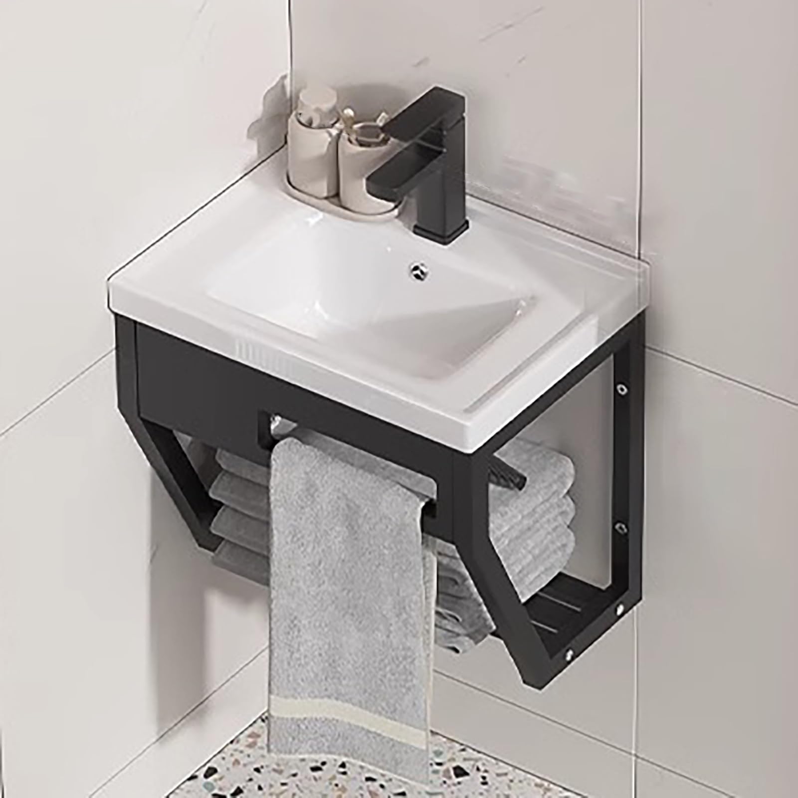 Lave Main Wc Avec Meuble,Comptoir Lavabo Suspendu Au Mur,Lave Main Céramique Blanche,Lavabo Wc,Meuble Lave Main Wc Angle,Salle De Bain Lavabo Ou Lave,Pour Salle De Bain