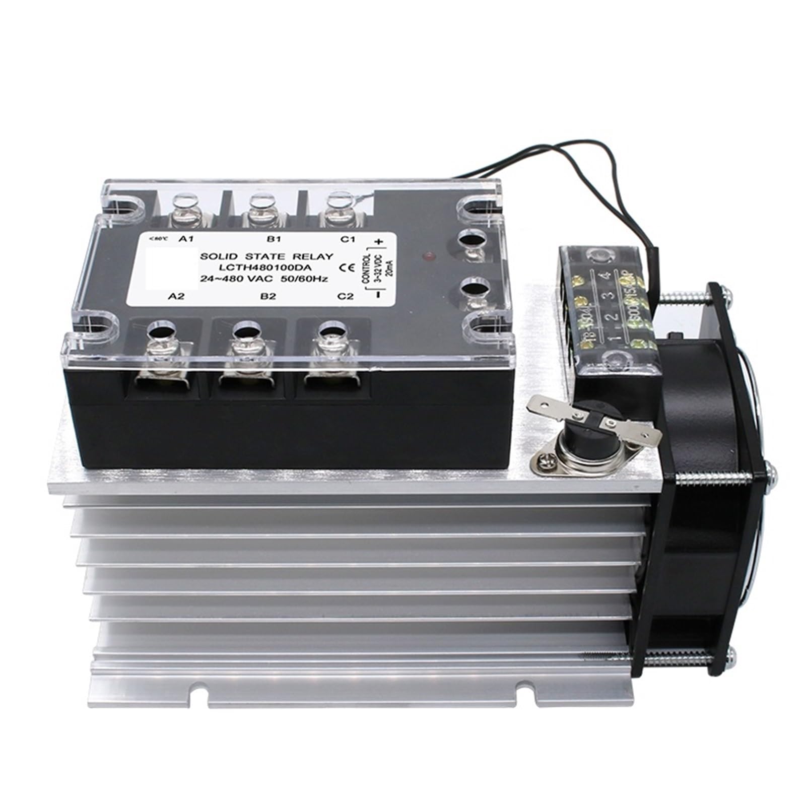 Relais statique triphasé solid state de haute précision 80A avec bloc thermique