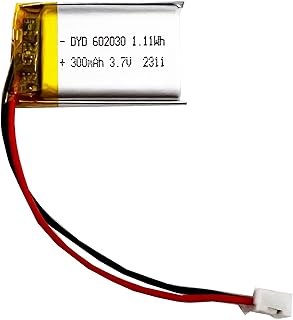 FITHOOD 602030 3.7v Battery 300mAh Lithium Polymer Rechargeable Battery with JST Connector for Household Appliances
