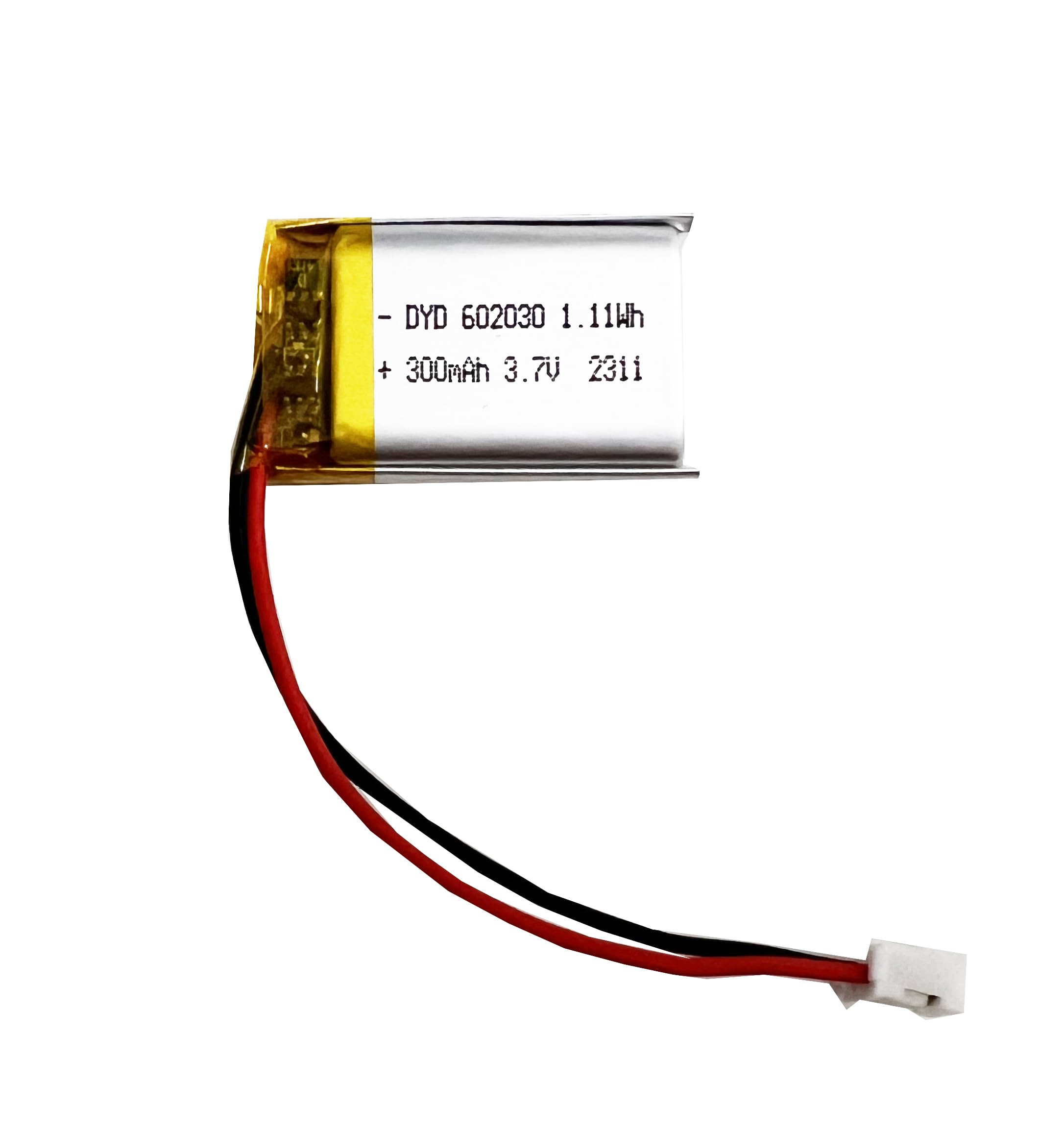 FITHOOD 602030 3.7v Battery 300mAh Lithium Polymer Rechargeable Battery with JST Connector for Household Appliances