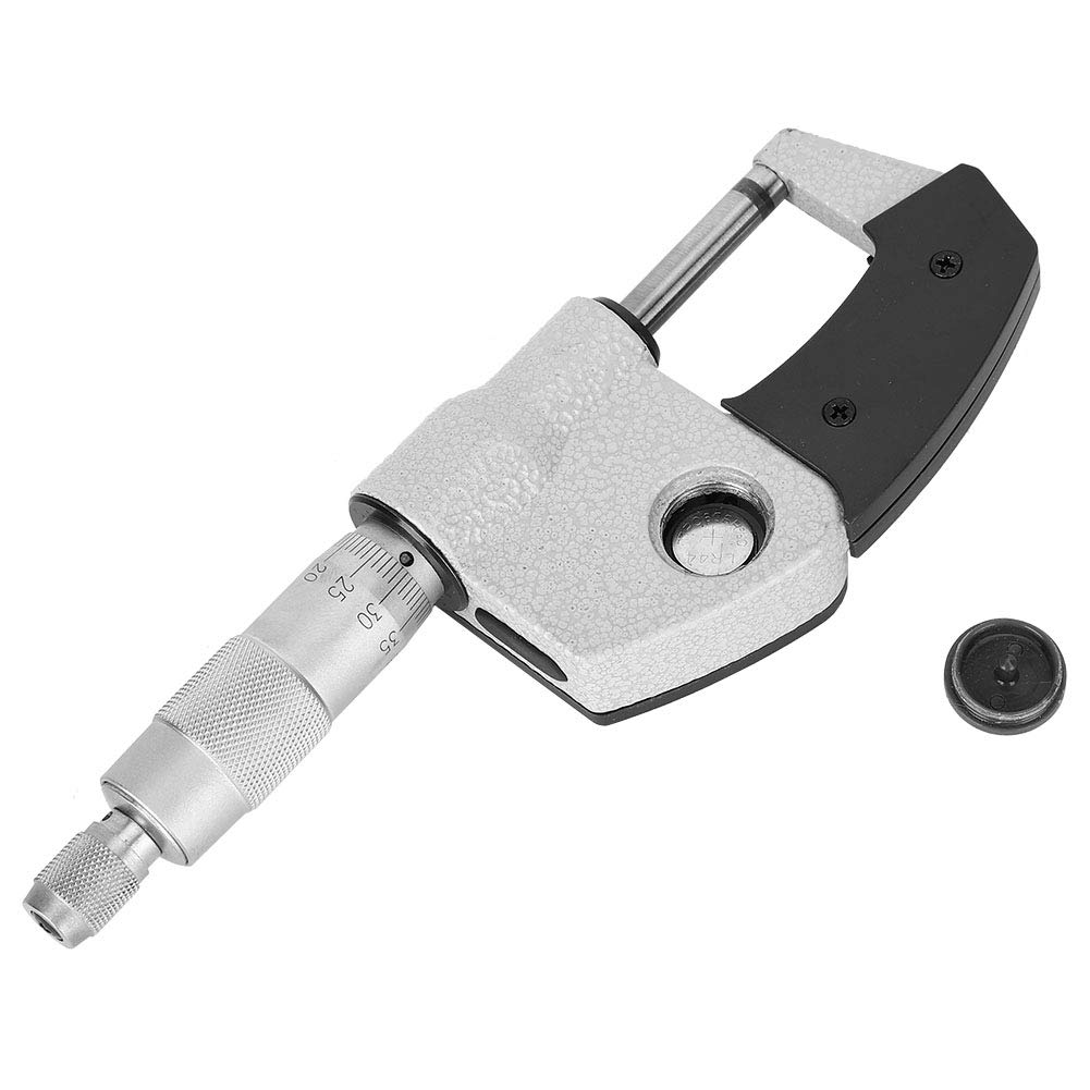 FLEXMAN Digitales Mikrometer, Großer Bildschirm, Metrisch, Imperial, 0,001 mm Genauigkeit, 0–25 mm Bereich, 0,0005 Zoll Auflösung, Mikrometer mit Rückstellfunktion