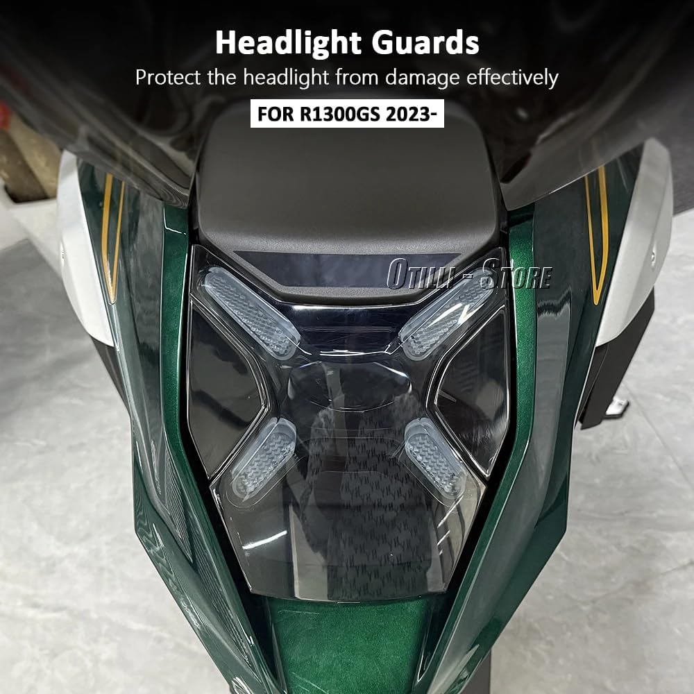 Motorcycle Accessories Headlight Protector 2 Color Covers For BMW R 1300 GS R1300GS r1300gs R1300 GS 2023 2024 (Smoky)