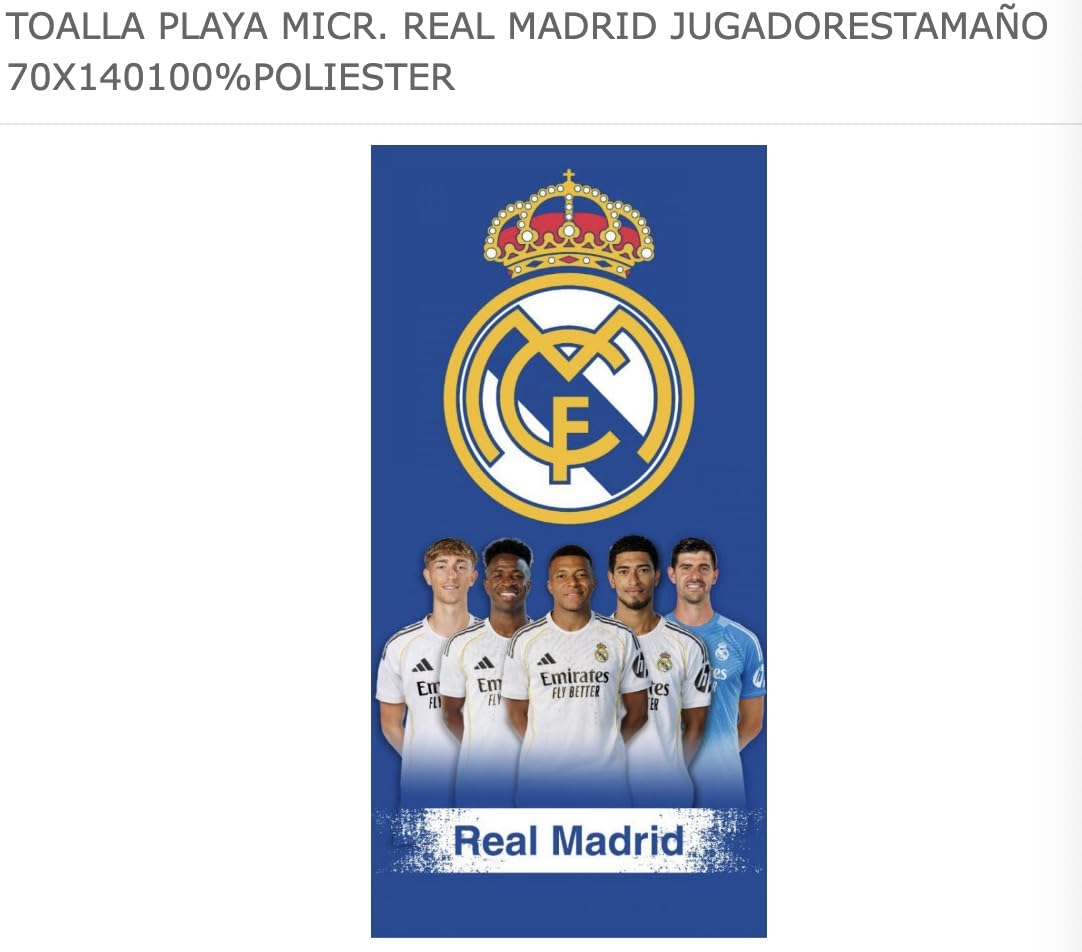 Toalla Regalos Fútbol Madrid, Productos Exclusivos para Fans del Madrid, Regalos Ideales para Aficionados del Fútbol, Accesorios, (70X140 Model 3)