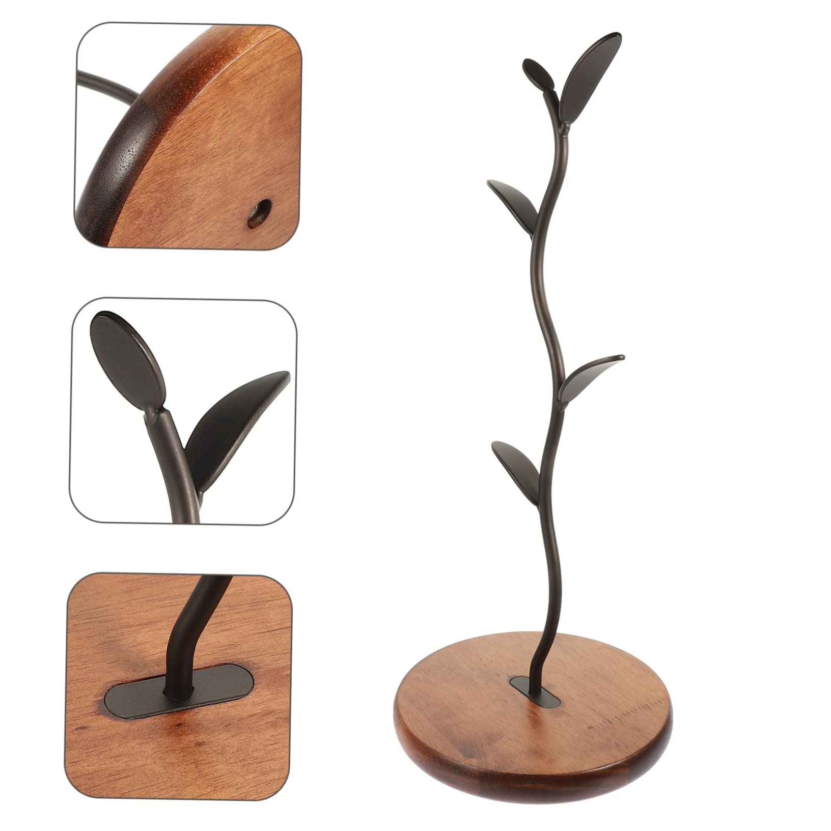 TOPBATHY Portavasos de Café en Forma de Árbol de Madera E Hierro | Estilo Americano Rústico, Acabado Resistente y Ventilado, para Cocina Doméstica Restaurante