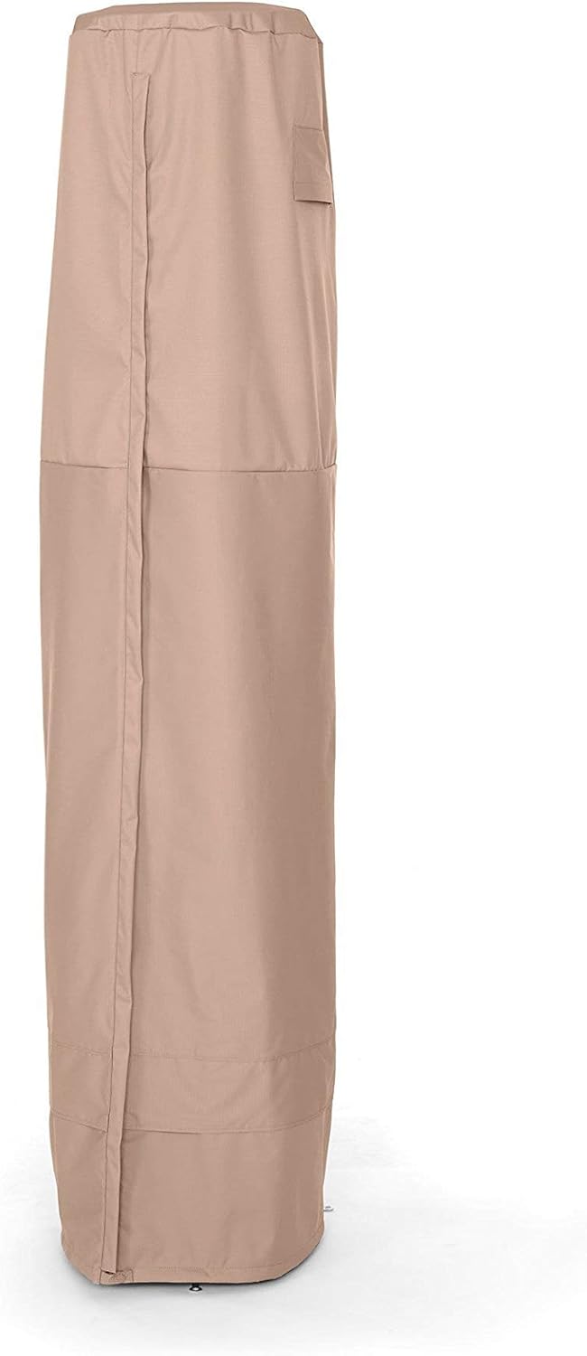 Covermates Patio Heater Cover - Heavy-Duty Polyester, Weather Resistant, Water Resistant Zipper, Grill and Heating, 35DIAMETER x 87H, Ripstop Tan