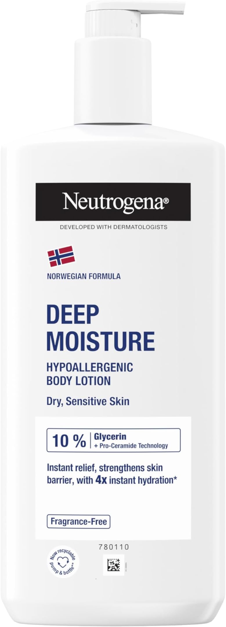 Neutrogena Norwegian Formula Deep Moisture Body Lotion, 400 ml, Fragrance-Free