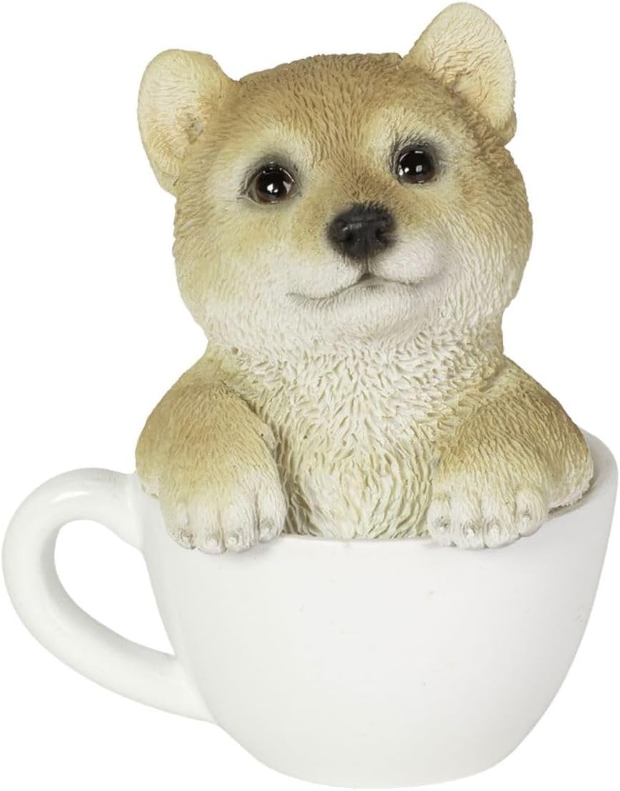 Uvia H19101-A Shiba Inu Tea Cup (Small) 2.4 x 2.4 x 4.9 inches (6 x 6 x 12.5 cm), Doll, Figure, Figure, Animal, Garden, Decoration, Dog, Dog