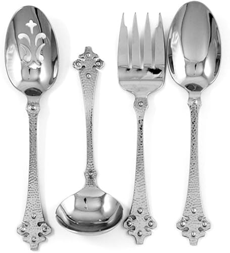 Ginkgo Internacional 4-Piece Celta Acero inoxidable Hostess Serving Set