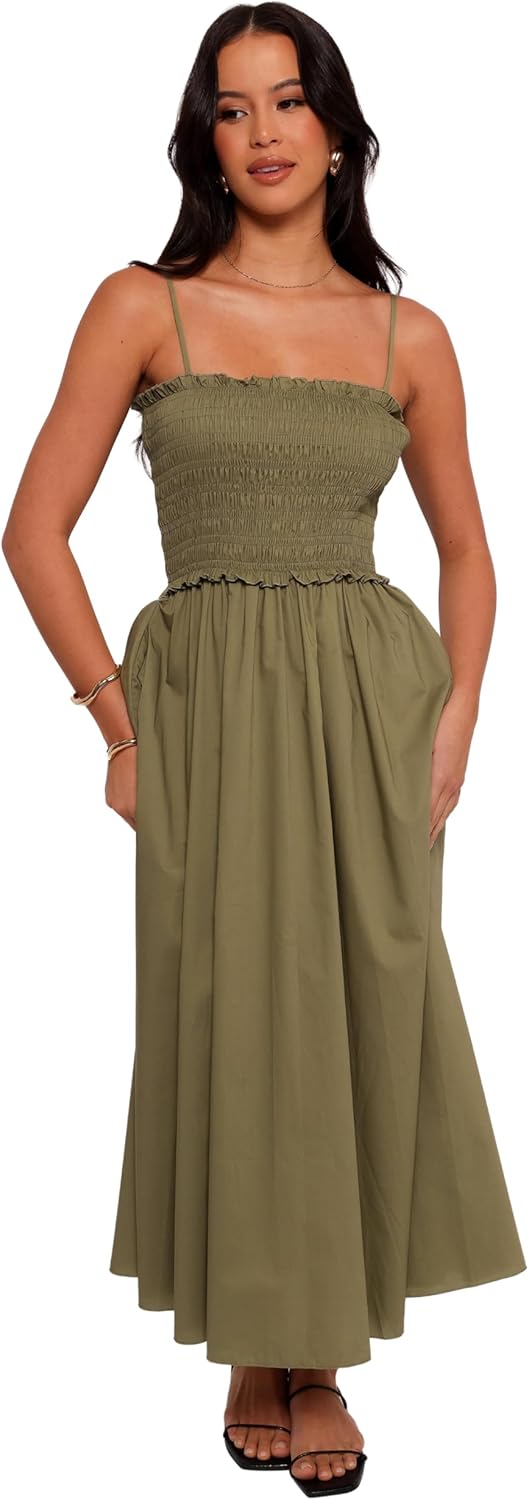 Petal & Pup Women's Nigella Maxi Dress Olive Green