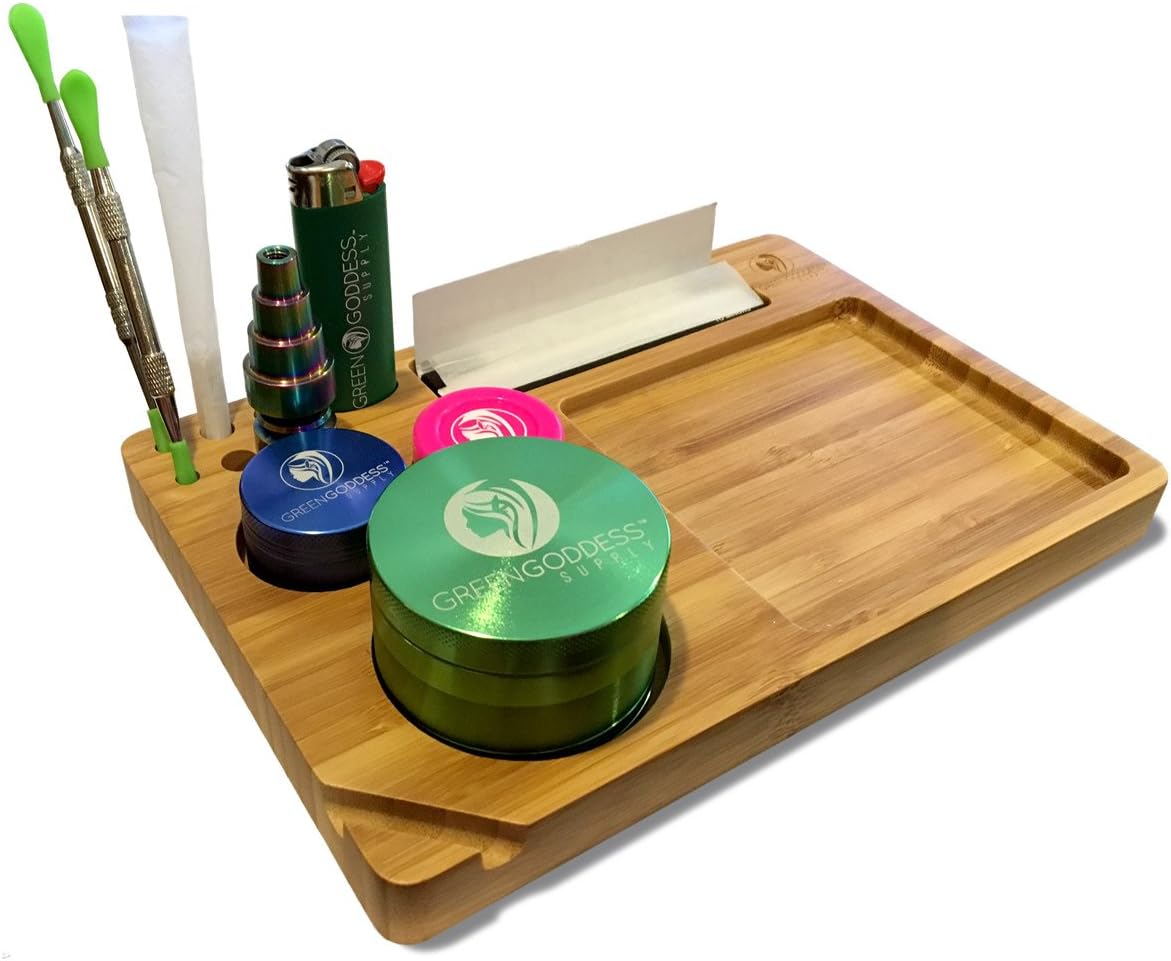 Wooden Bamboo Rolling Tray (9" x 6")
