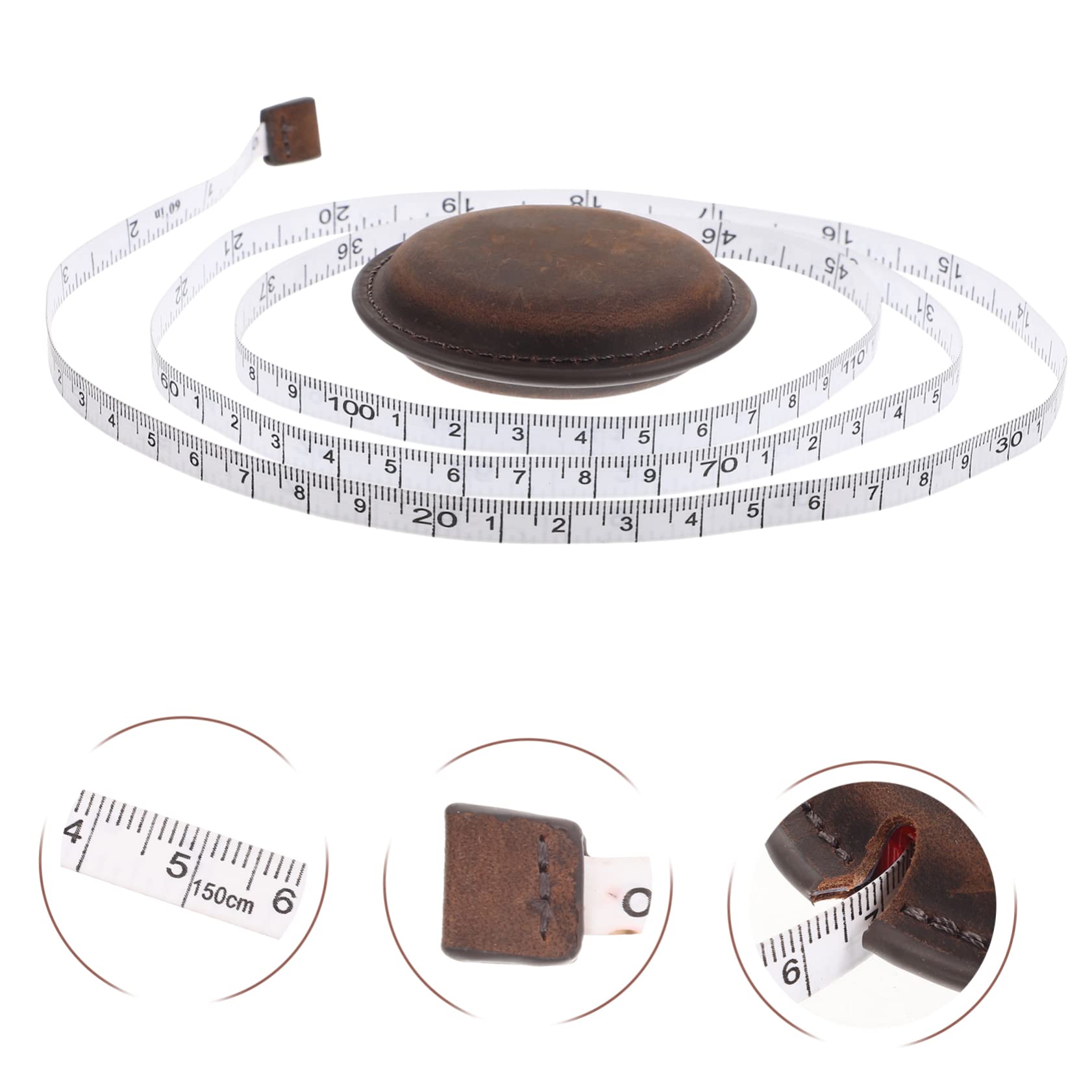 Lurrose 3piezas Cinta Métrica Retráctil Vintage Para Medidas De Cuerpo Cinta Medidora Portátil y Flexible Para Costura y Manualidades