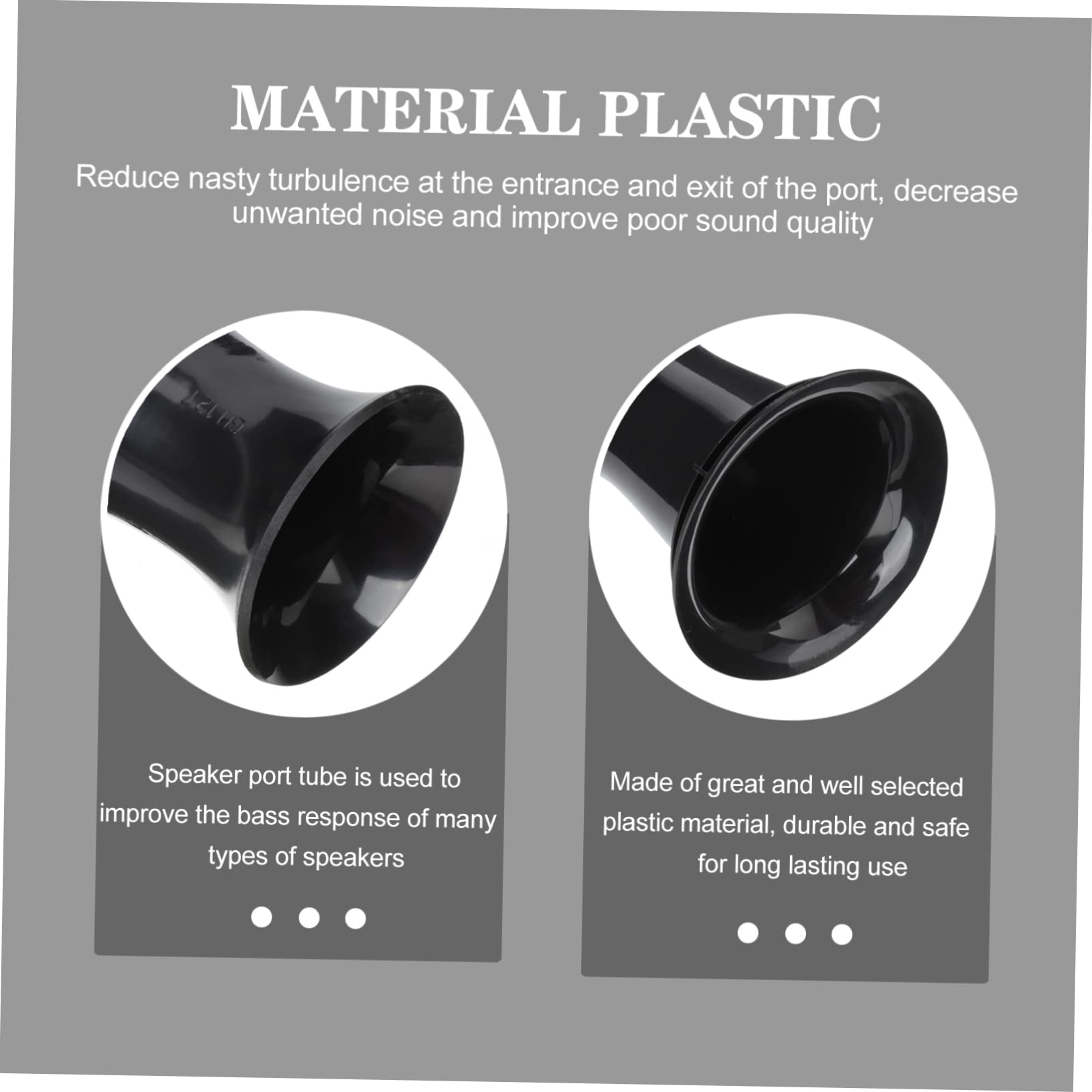 ARTIBETTER 8pcs Speaker Port Tube Speaker Air Outlet Accessories for Improved Sound Quality Easy Installation Design