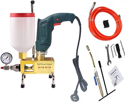 High Pressure Grouting Machine,910W Perfusion Plugging Machine,Leak Stoppage Machine Consolidation Grouting Electric Epoxy Injection Piston Pump,Waterproof Concrete Roof Repair,220V