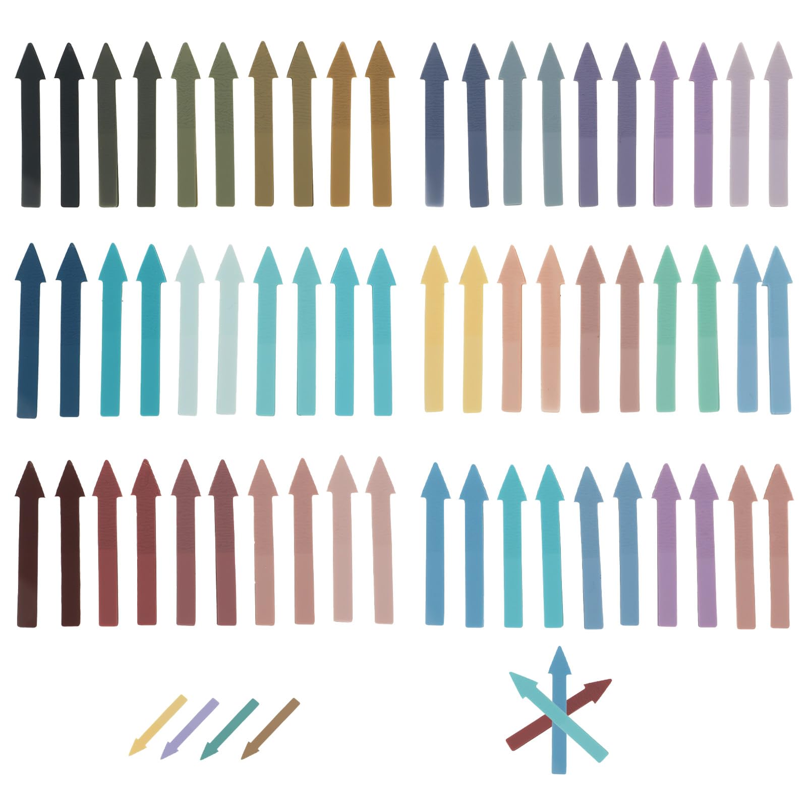 Molain 1200 marcadores de página, pestañas adhesivas de colores, banderas de flecha translúcidas para marcar páginas, banderas fluorescentes adhesivas para cuadernos, banderas pequeñas de notas