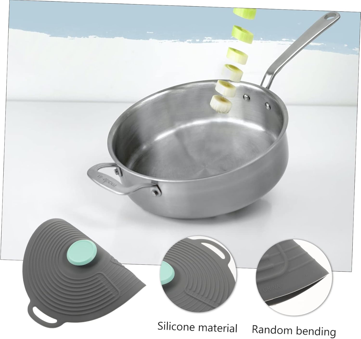 BESTOYARD 2 Pcs Silicone Pot Lid Reusable Suction Seal Cover Suction Covers for Pans Cups Cover 8.5 Inch Pot Lid Universal Pot Covers Silicone Pot Cover Pan Cover Food Cup Lid