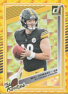 2025 DONRUSS THE ROOKIES #10 WILL HOWARD PITTSBURGH STEELERS FOOTBALL OFFICIAL TRADING CARD OF NFL