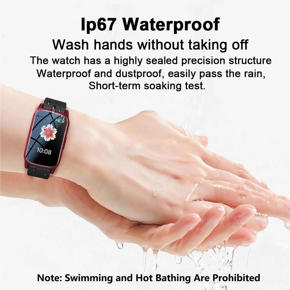 Notruf Uhr für Senioren, Notfalluhr mit Sturzsensor und GPS Tracker, HD Videoanruf Gesundheitsüberwachung, 1,47-Zoll-HD-Bildschirm IP67 Wasserfest für Alzheimer Black