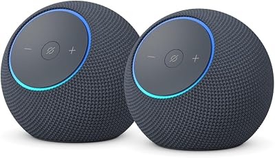 Amazon Echo Dot Max (neueste Generation), Lautsprecher mit raumfüllendem Klang und integriertem Smart-Home-Hub, Graphit, mit Alexa+ Early Access (Packung mit 2)
