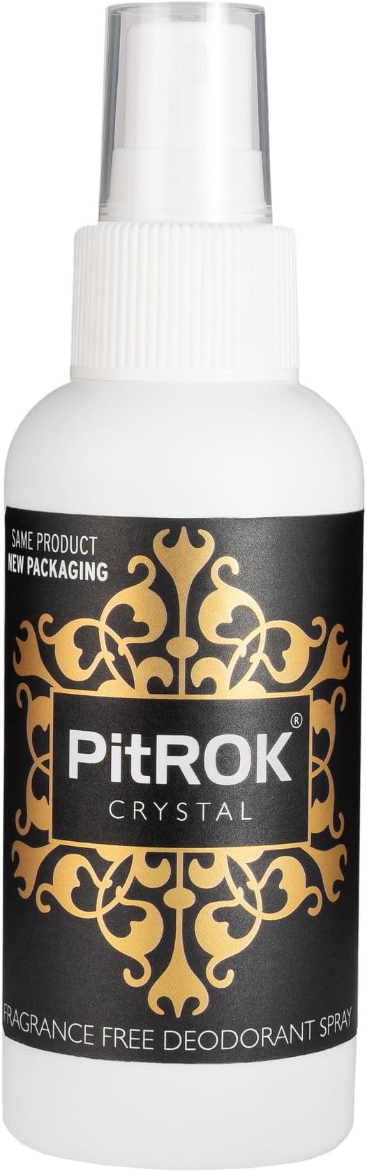 PitROK Crystal Deodorant. 1 x 100ml Pump Spray, Fragrance Free, Vegan, Cruelty Free, Sensitive Skin Deodorant, with Aloe Vera and Grapefruit Seed Extract, Gender Neutral. Made in the UK