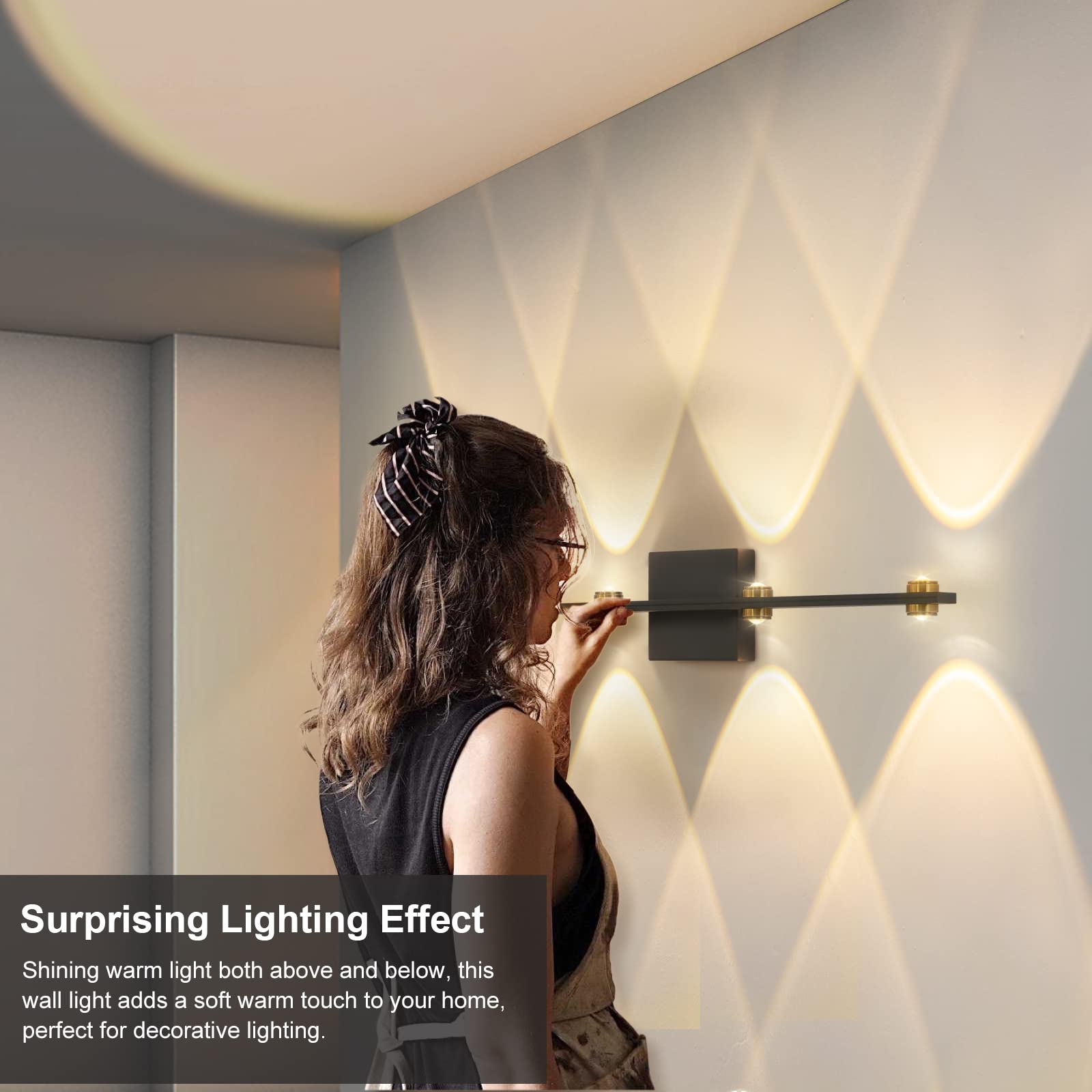 Up Down Wall Light, 4-Lights Indoor Modren Decorative Lighting Bathroom ...