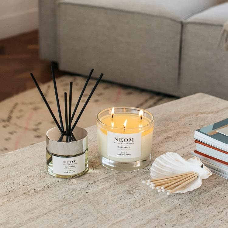 Neom- Complete Bliss Luxury Reed Diffuser, 100ml | Black Pepper & Blush Rose | Scent To De-stress