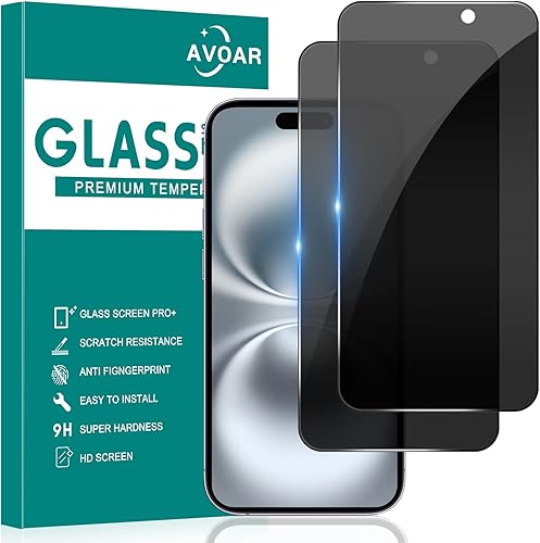 Miniatura 17 de Paquete de 2 protectores de pantalla de privacidad para iPhone 14/iPhone 13/iPhone 13 Pro, pantalla de privacidad iPhone 13 de 6.1 pulgadas, Paquete