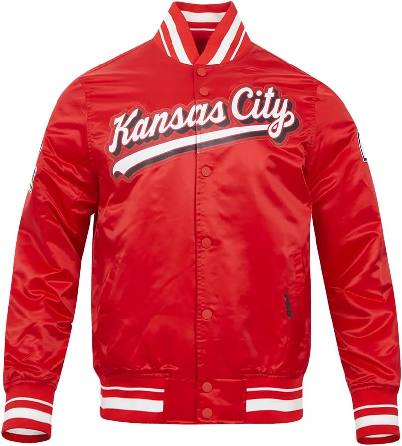 Pro Standard Mens NFL Script Tail Satin Jacket
