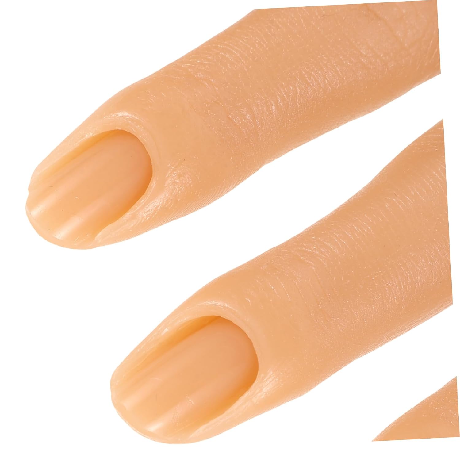 Silicone Nail Practice Hand Model Non-Bendable Fingers 5 Pieces Manicure Training Tool for Acrylic and Gel Nails for Beginners and Professionals