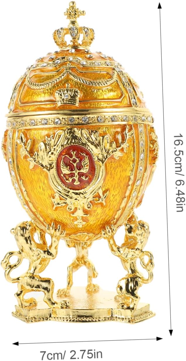 装飾卵型ボックス エナメル仕上げ Amazon｜ファベルジェの卵画家の卵手作りエナメル卵ジュエリーボックス