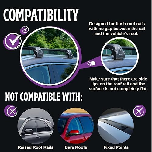 Vista 25 de ERKUL Barras transversales de techo para Volvo XC90 2016-2025 Barras transversales de aluminio con bloqueo antirrobo para techo Compatible