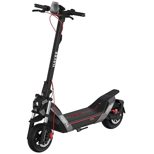 NAVEE NT5 Max Electric Scooter, 31 mph Speed, 51.6 Miles Range, 1900W Peak Motor, Dual Telescopic & Damping Arm Suspensions, Dual Disc Brake, Fast Charging, Adults Teens, 10.5" Tubeless Tire