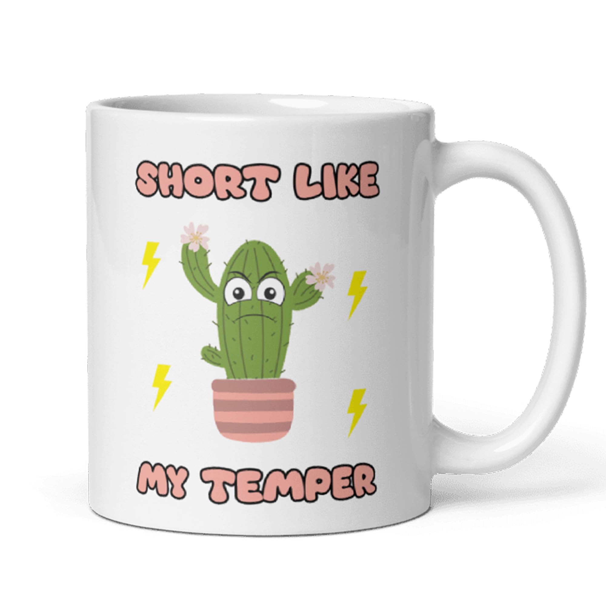 Confidently Quirky - Funny Anger Issues White Mug, Short Like My Temper Mug, Sarcastic Coffee Cup, Short People Problems Gift, Funny Present for Angry Short Friend