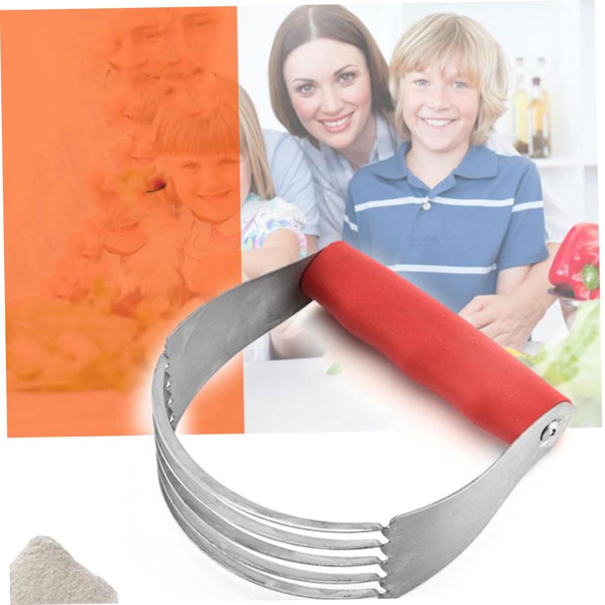 NAMOARLY Stainless Steel Manual Flour Beater Baking Dough Mixer Pastry Blender Easy to Clean for Years