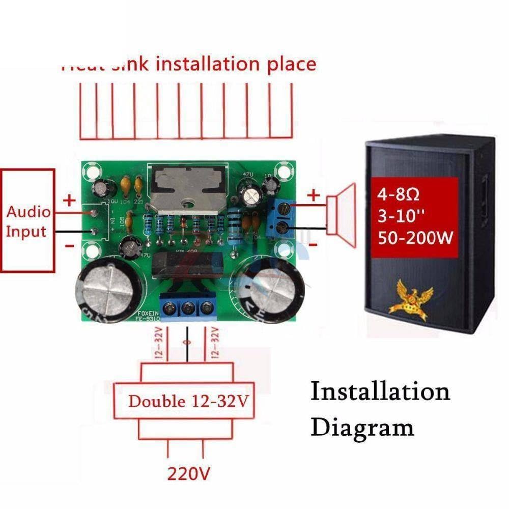 Generic TDA7293 Digital Audio Board Mono Single Channel AC 12-50V 100W Module