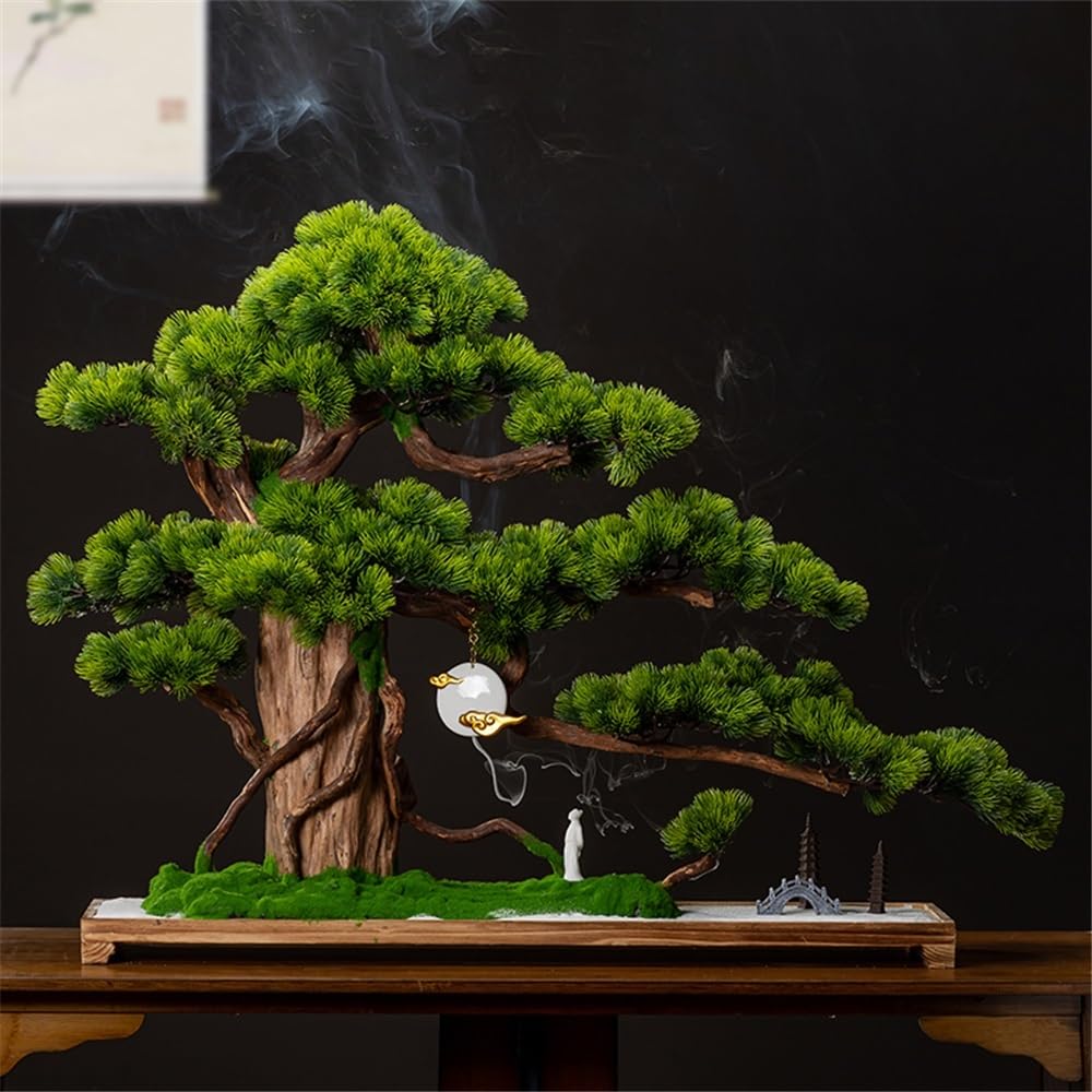 Soggiorno Grandi alberi bonsai artificiali for l'ingresso del soggiorno, ornamenti di benvenuto, piante finte di pino per esposizione