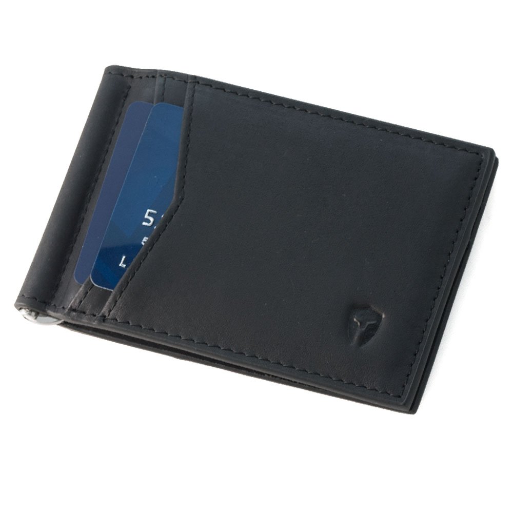 Bryker HydeRFID Blocking Slim Minimalist ID Inside Front Pocket Wallet, Money Clip, 9 Slots, Leather