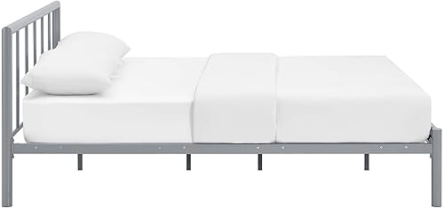 Miniatura 13 de Modway Gwen - Marco de cama individual con cabecero y plataforma de metal de acero en color marrón Marrón,Gris,https://www.amazon.com/dp/undefined