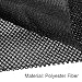 sourcing map Black Speaker Mesh Grill Stereo Fabric Dustproof 0.5x1.45M 20 x 57 inch