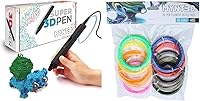 Vista 1 de MYNT3D Bolígrafo Super 3D con repuestos de filamento ABS de 10 colores - Crea arte 3D