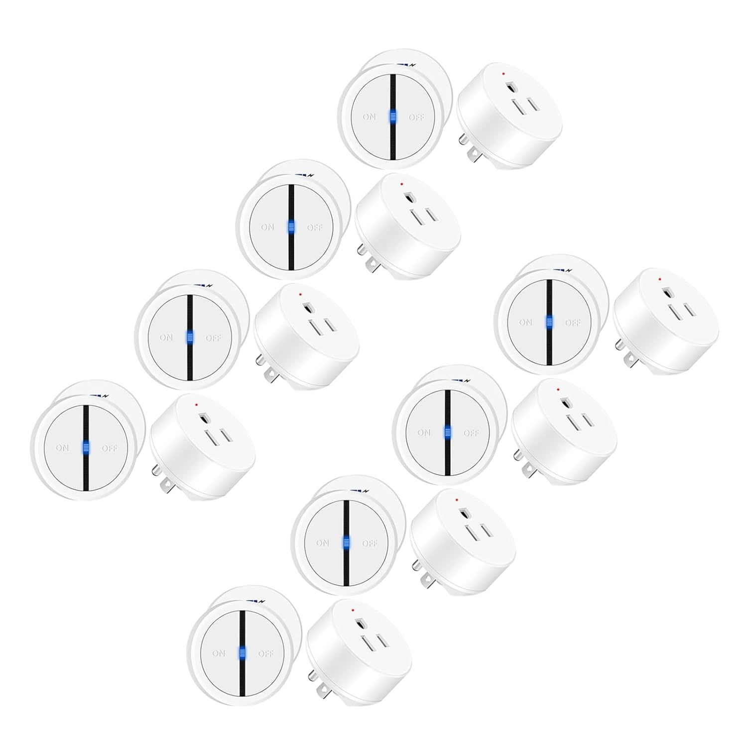 Remote Control Outlet,EGIZPY 8PK Wireless Remote Outlet Plug with Switch,500ft Range,No Wiring Needed,15A 1500W for Lights,Lamps,Fans,Household Appliances,White